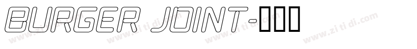 Burger Joint字体转换